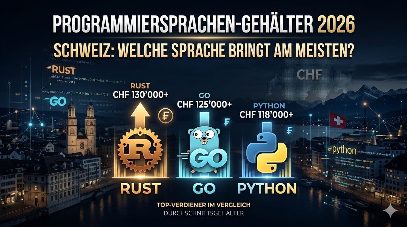 Programmiersprachen-Gehälter 2026 in der Schweiz: Welche Sprache bringt am meisten?